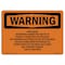 Signmission OSHA Warning Sign, 7" Height, Rigid Plastic, Roof Deck No Person Under The Age Of 18, Landscape OS-WS-P-710-L-12379 - alternate 1